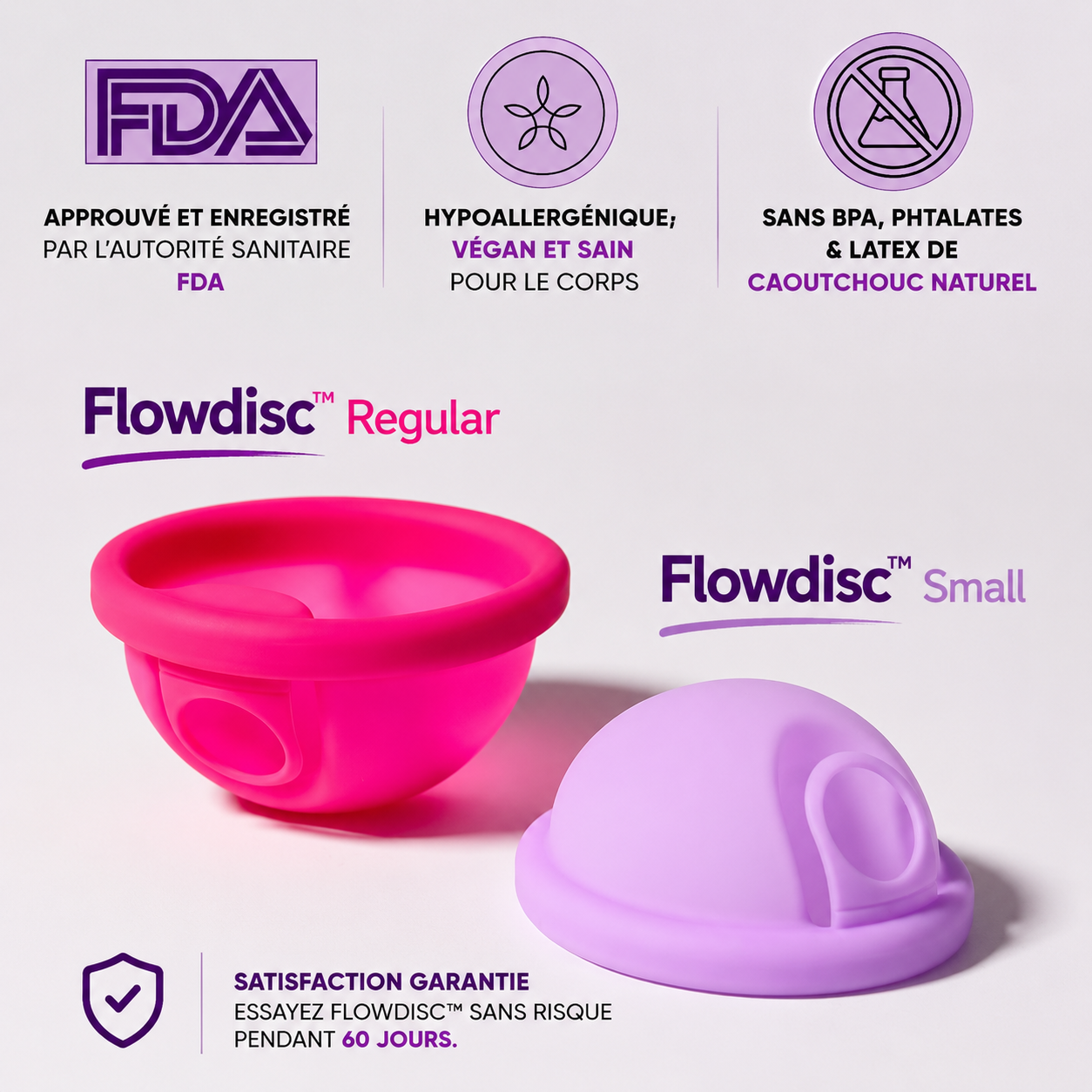 Flowdisc™ | Le Disque Menstruel qui te libère pour 12h — Sans Fuite, Sans Stress