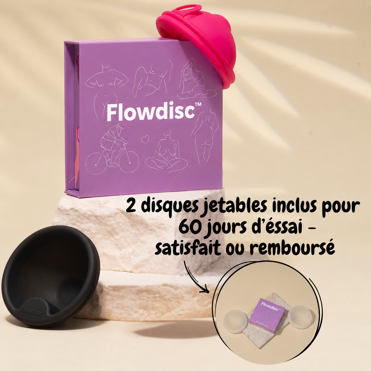 Flowdisc™ | Le Disque Menstruel qui te libère pour 12h — Sans Fuite, Sans Stress