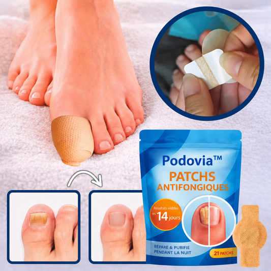 Patchs Antifongiques Podovia™ | Élimine les mycoses des ongles pendant votre sommeil