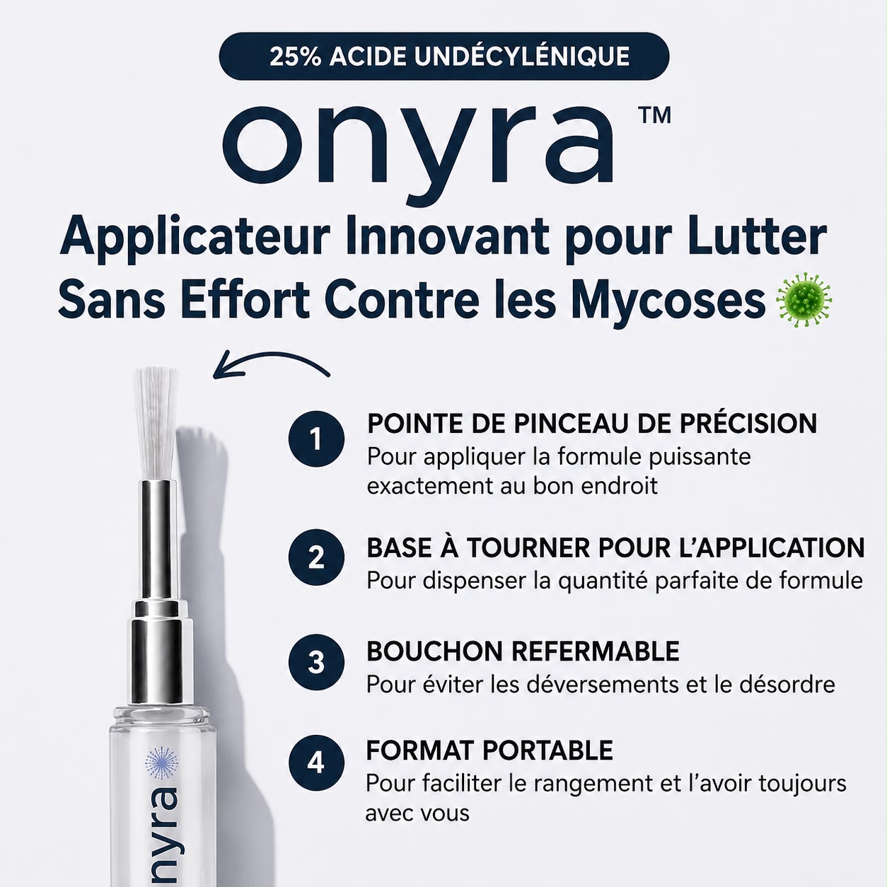 Onyra™Stylo  de precision antifongique, antimycose